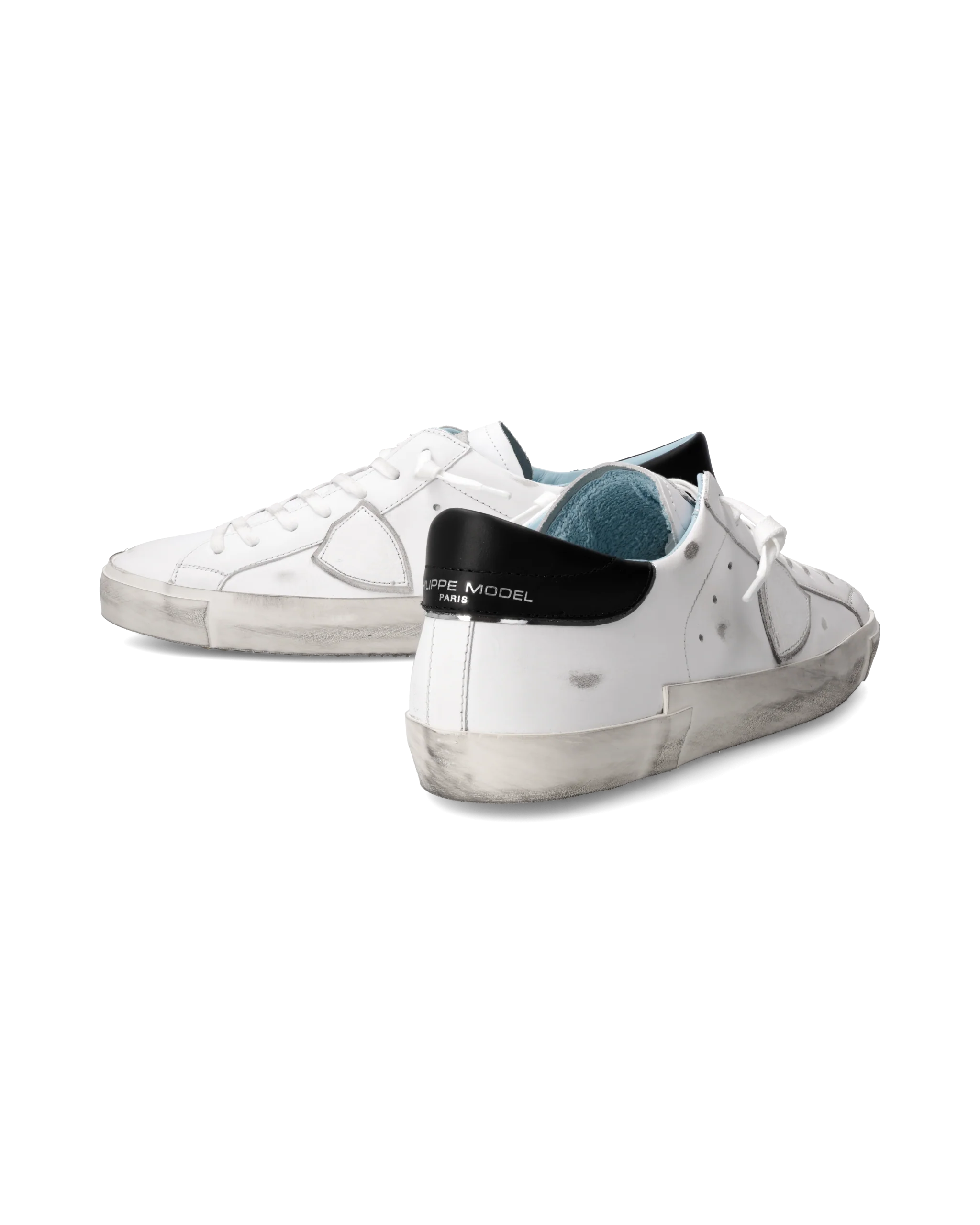 Men's Prsx Low-Top Sneakers in Leather, White Black - Image 6