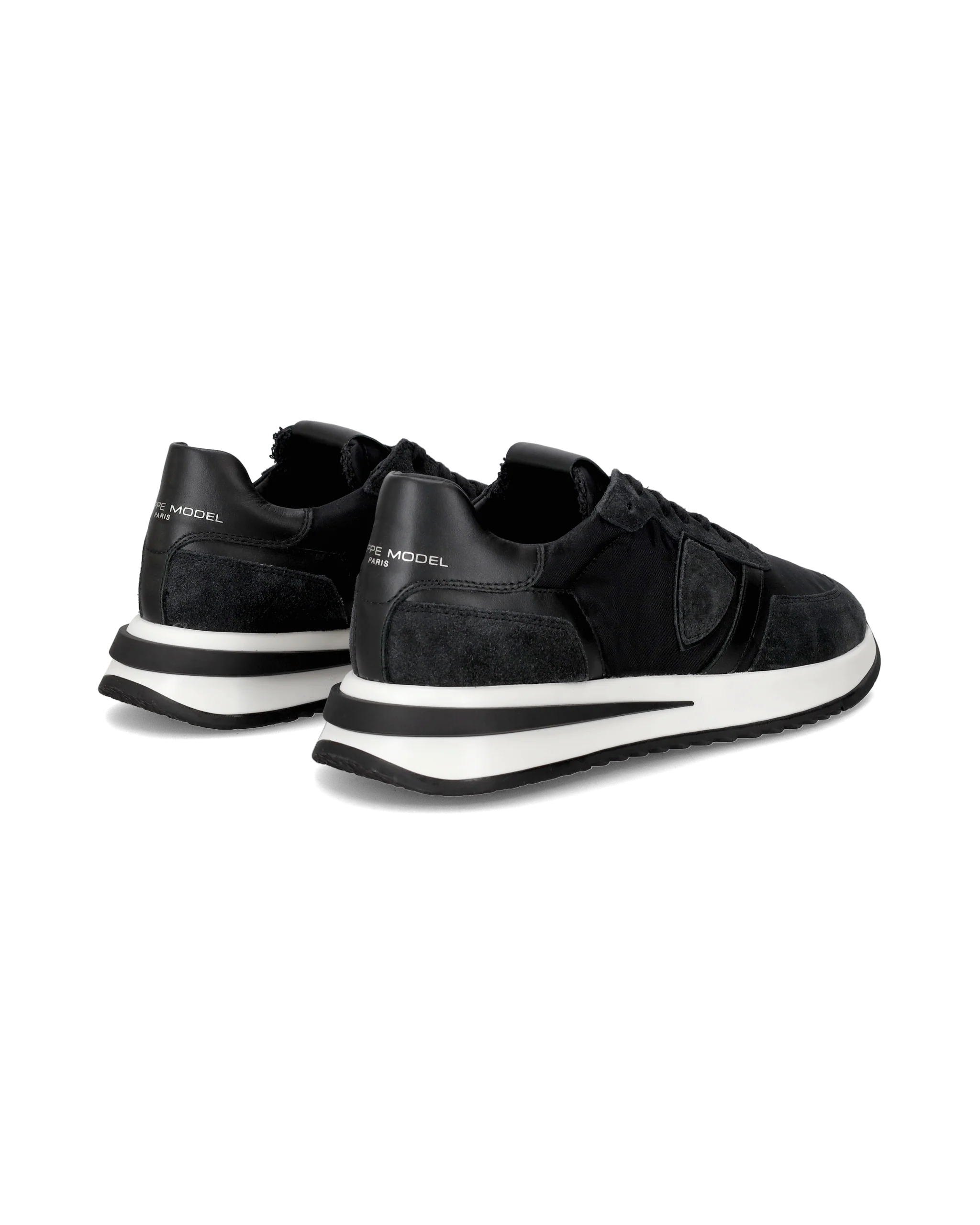 Men's Tropez 2.1 Low-Top Sneakers in Nylon And Leather, Black - Image 3
