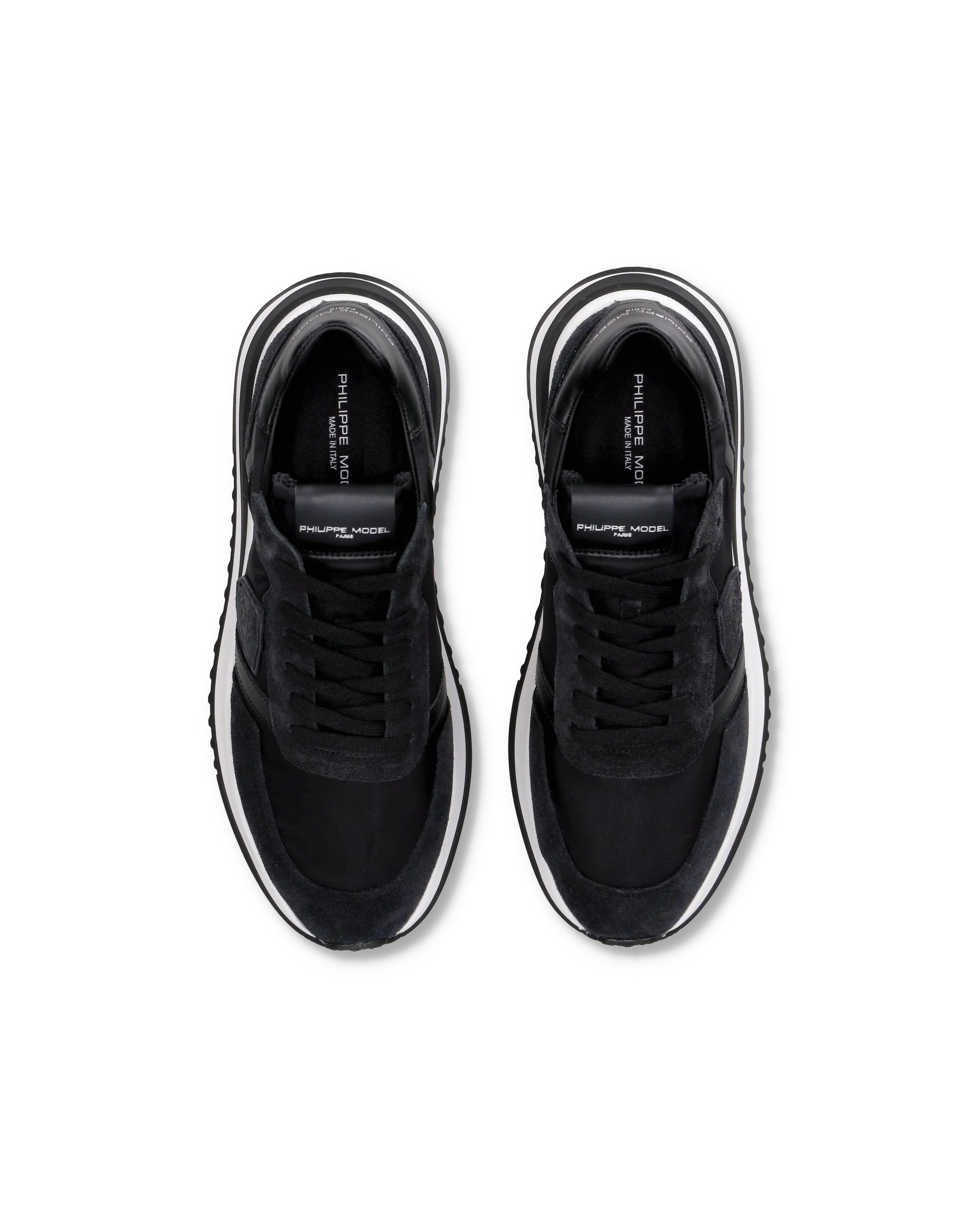 Men's Tropez 2.1 Low-Top Sneakers in Nylon And Leather, Black - Image 4