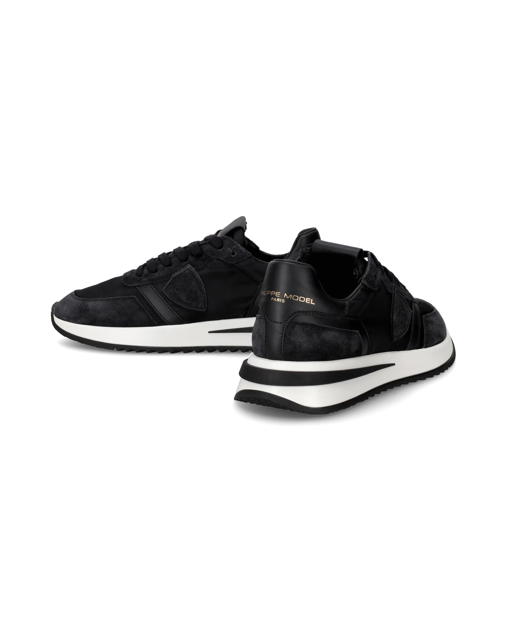 Women's Tropez 2.1 Low-Top Sneakers in Nylon And Leather, Black - Image 6