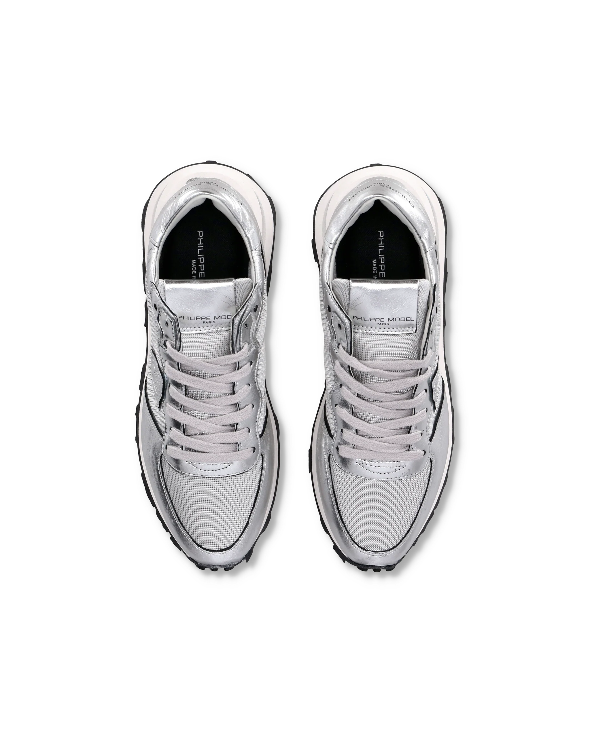 Women's Tropez Haute Low-Top Sneakers in Leather, Silver - Image 4