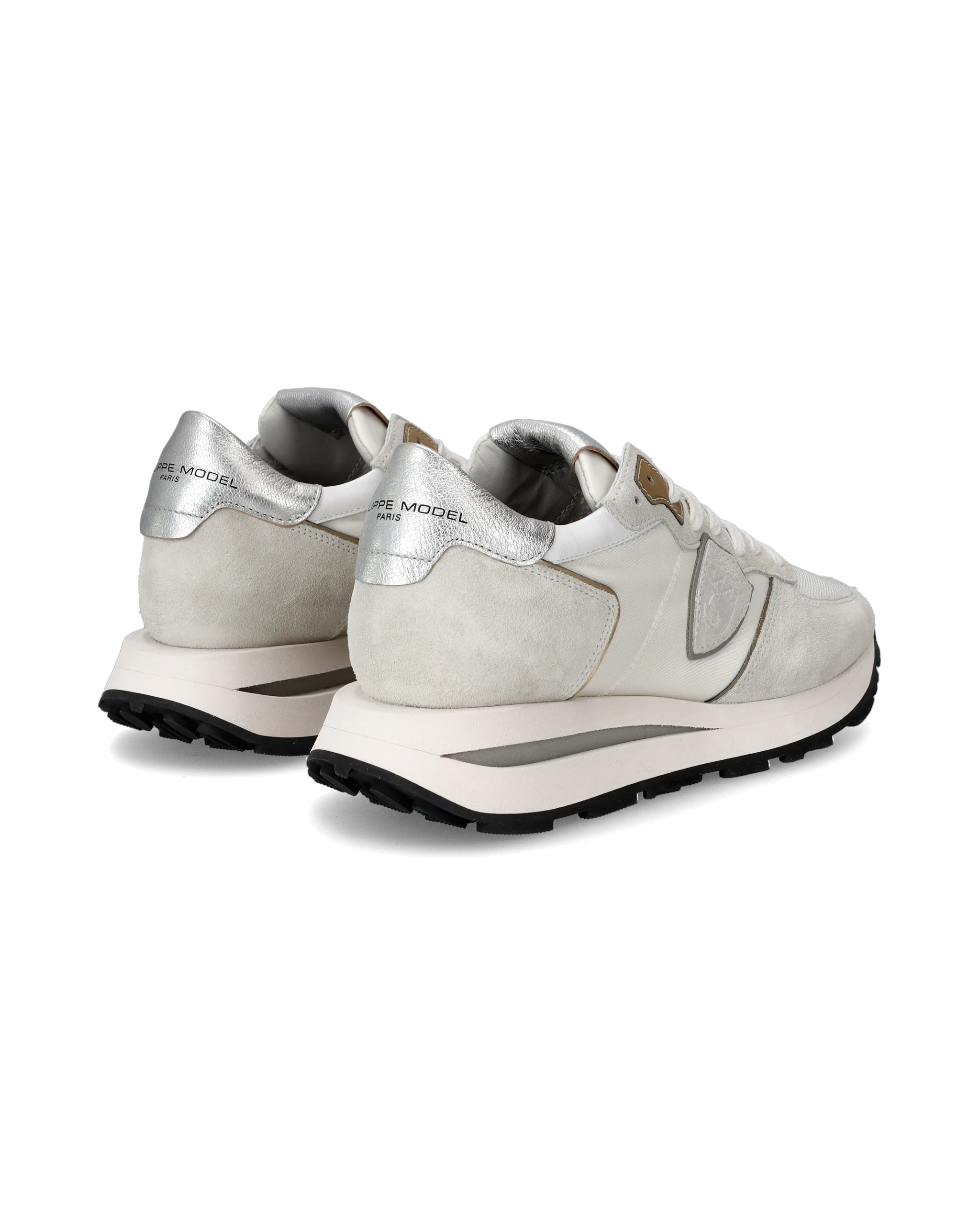 Sneakers Tropez Haute Women, White Silver - Image 3
