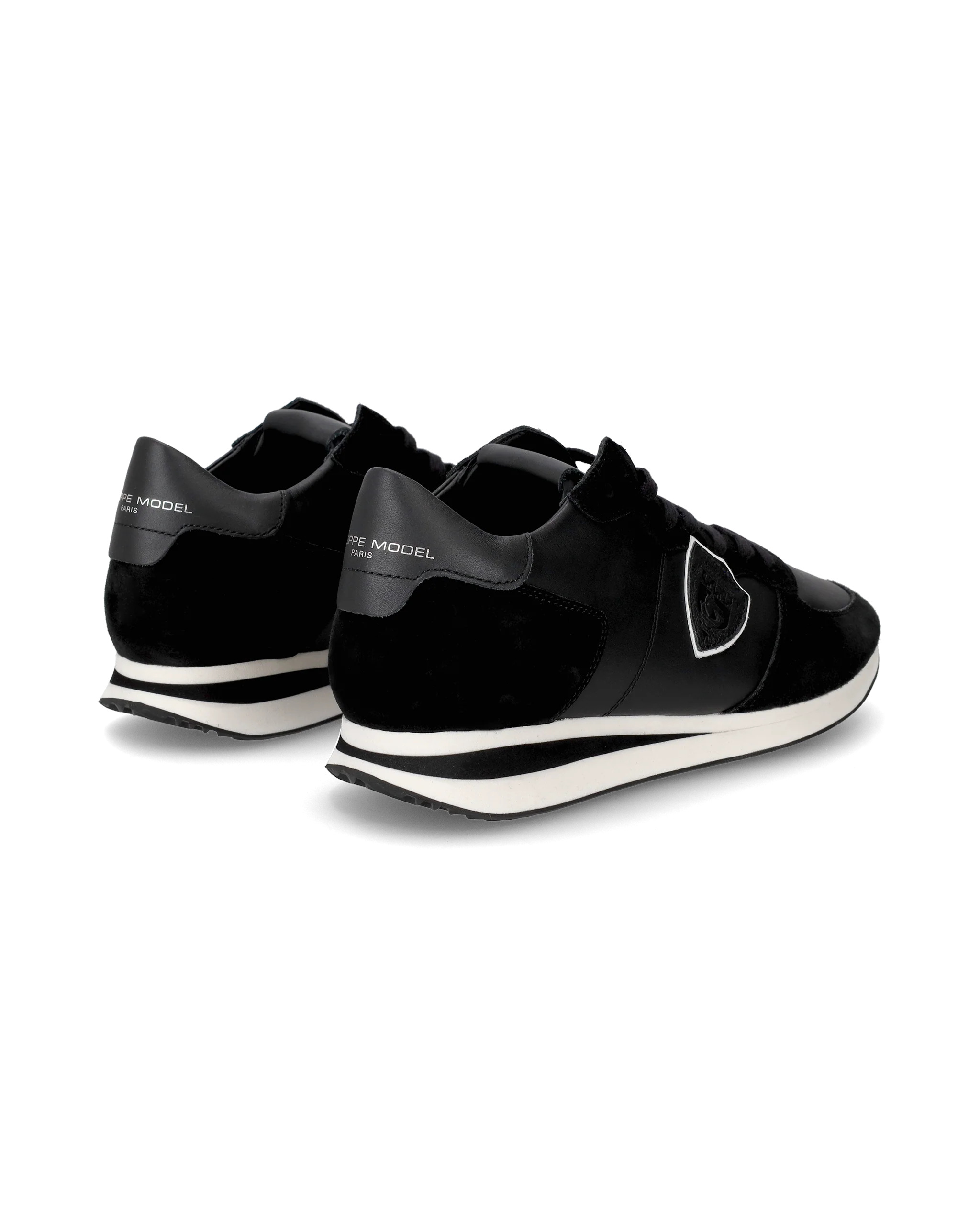 Men's Casual Trpx Low-Top Sneakers in Leather, Black - Image 3
