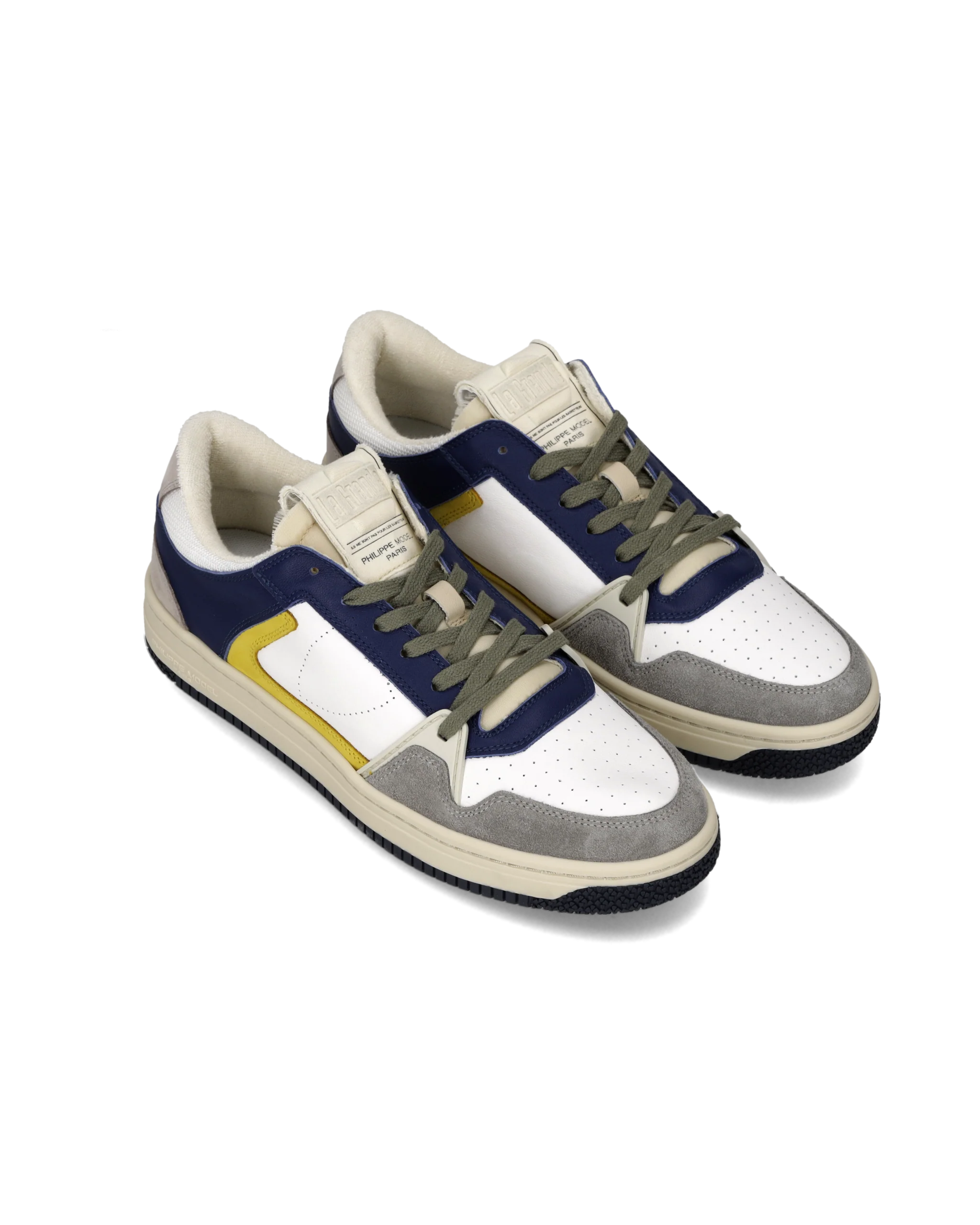 Sneakers La Grande Tennis Men, White Blue Yellow - Image 2