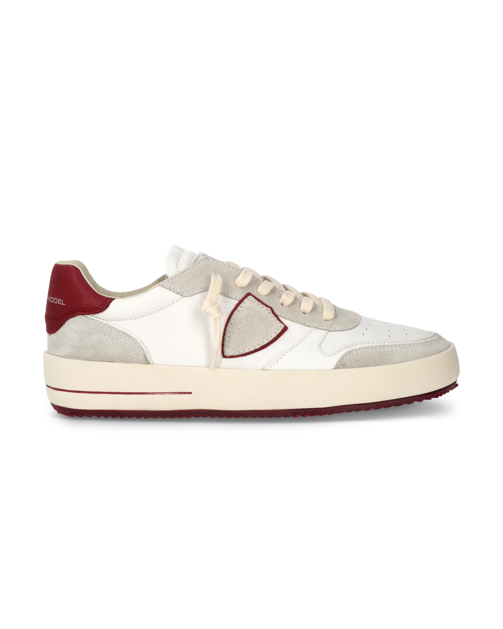Sneakers Nice Tennis Men White, White Bordeaux