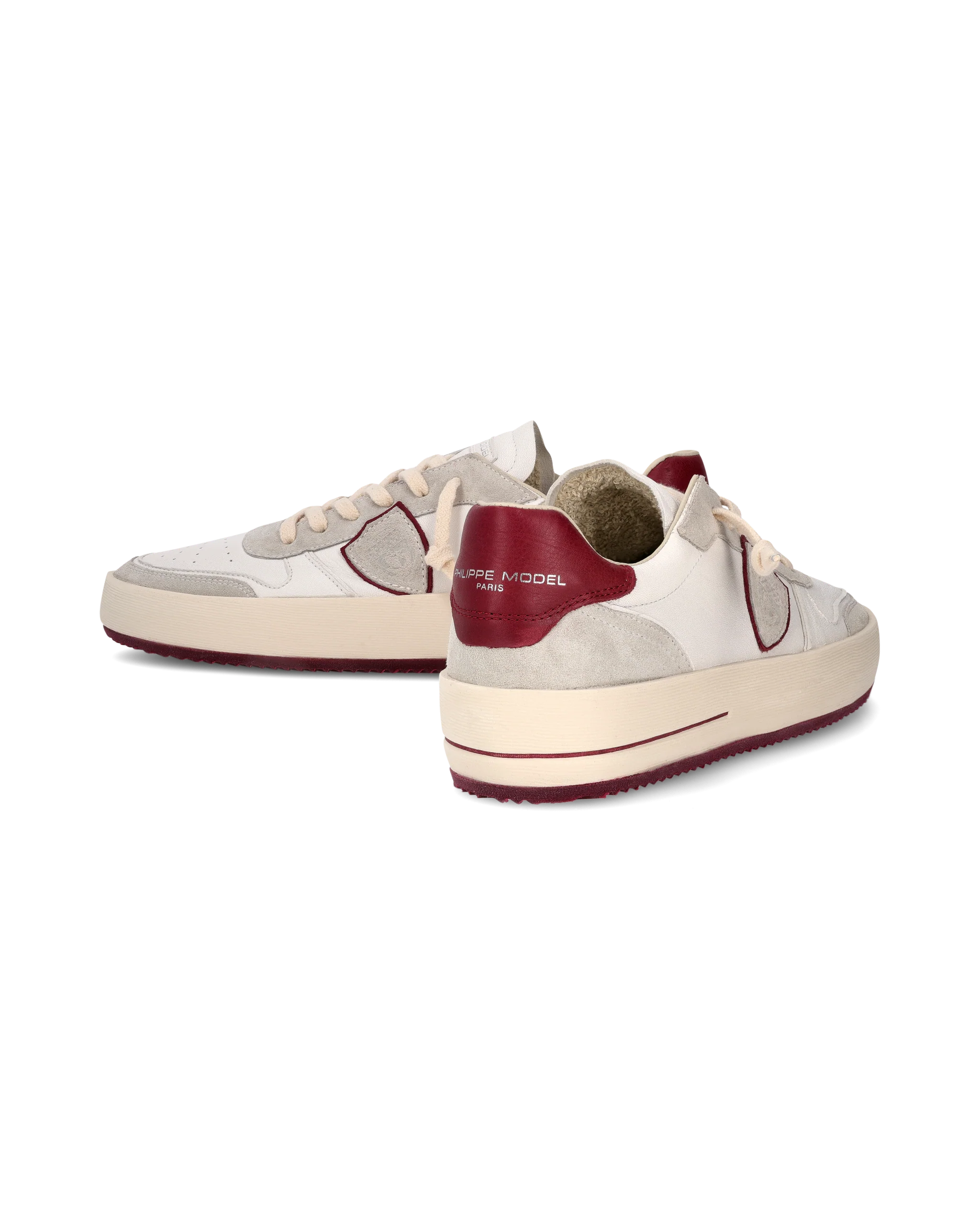 Sneakers Nice Tennis Men White, White Bordeaux - Image 6