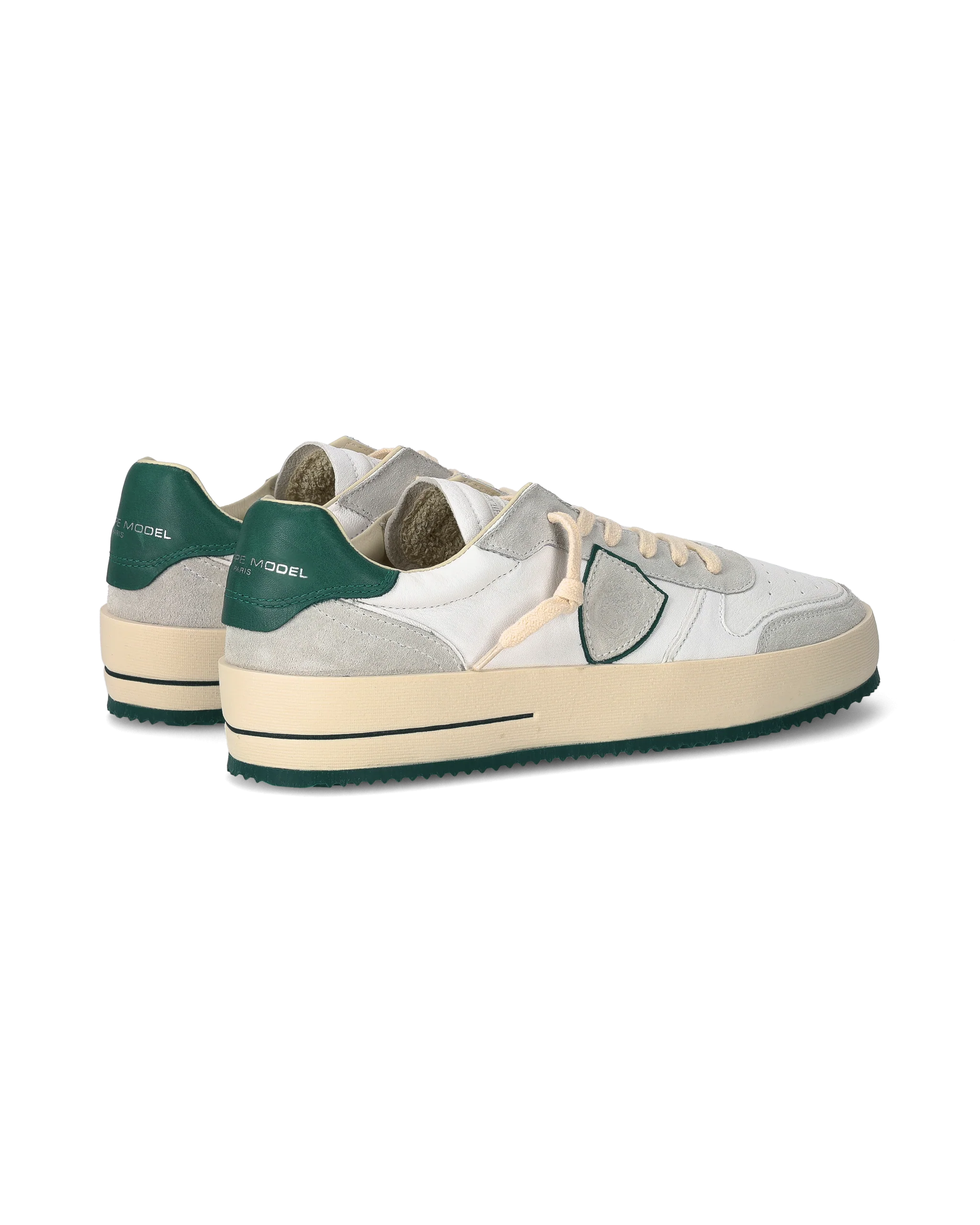 Sneakers Nice Tennis Men, White Green - Image 3