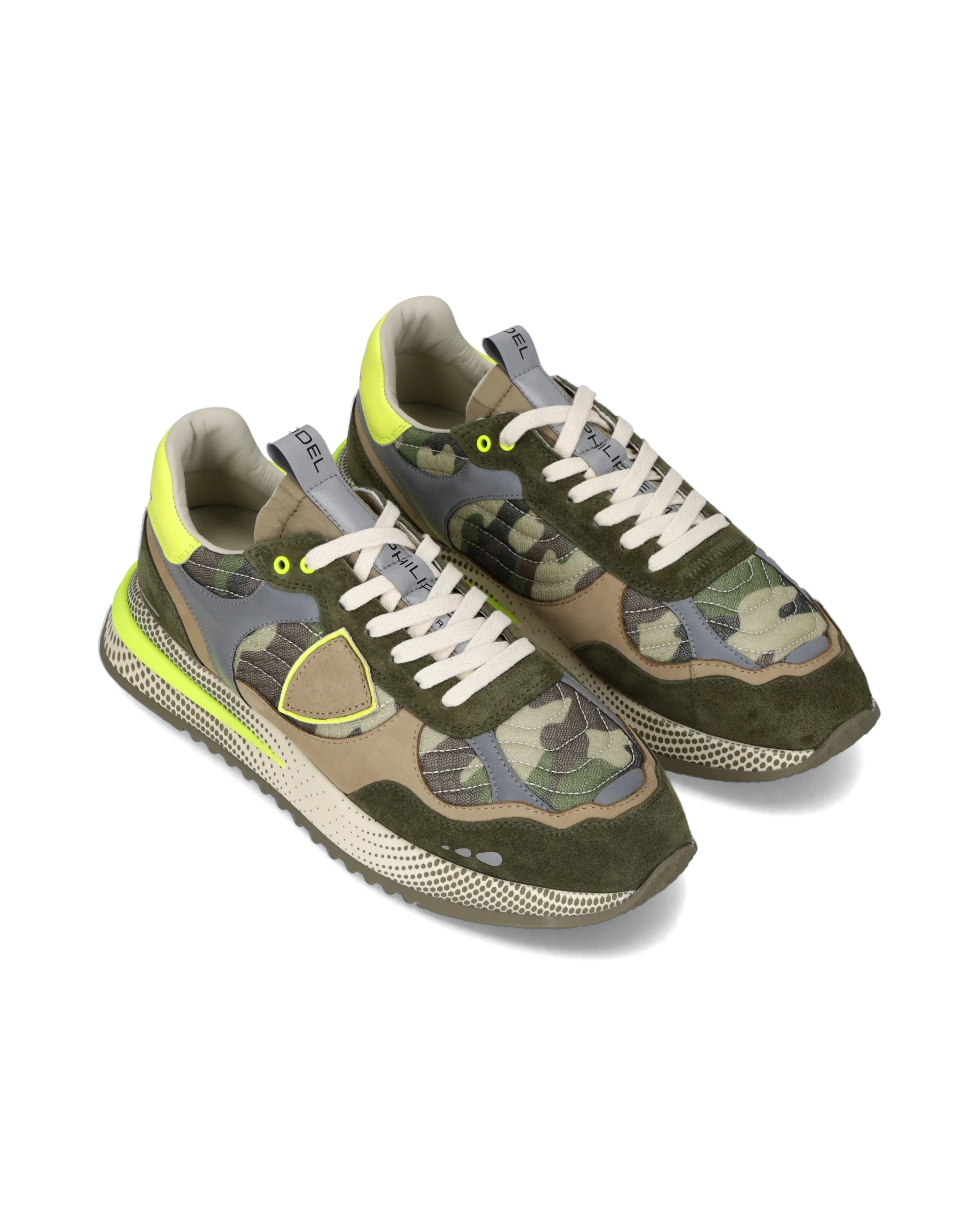 Sneakers Olympique Running Men, Military Green Yellow - Image 2