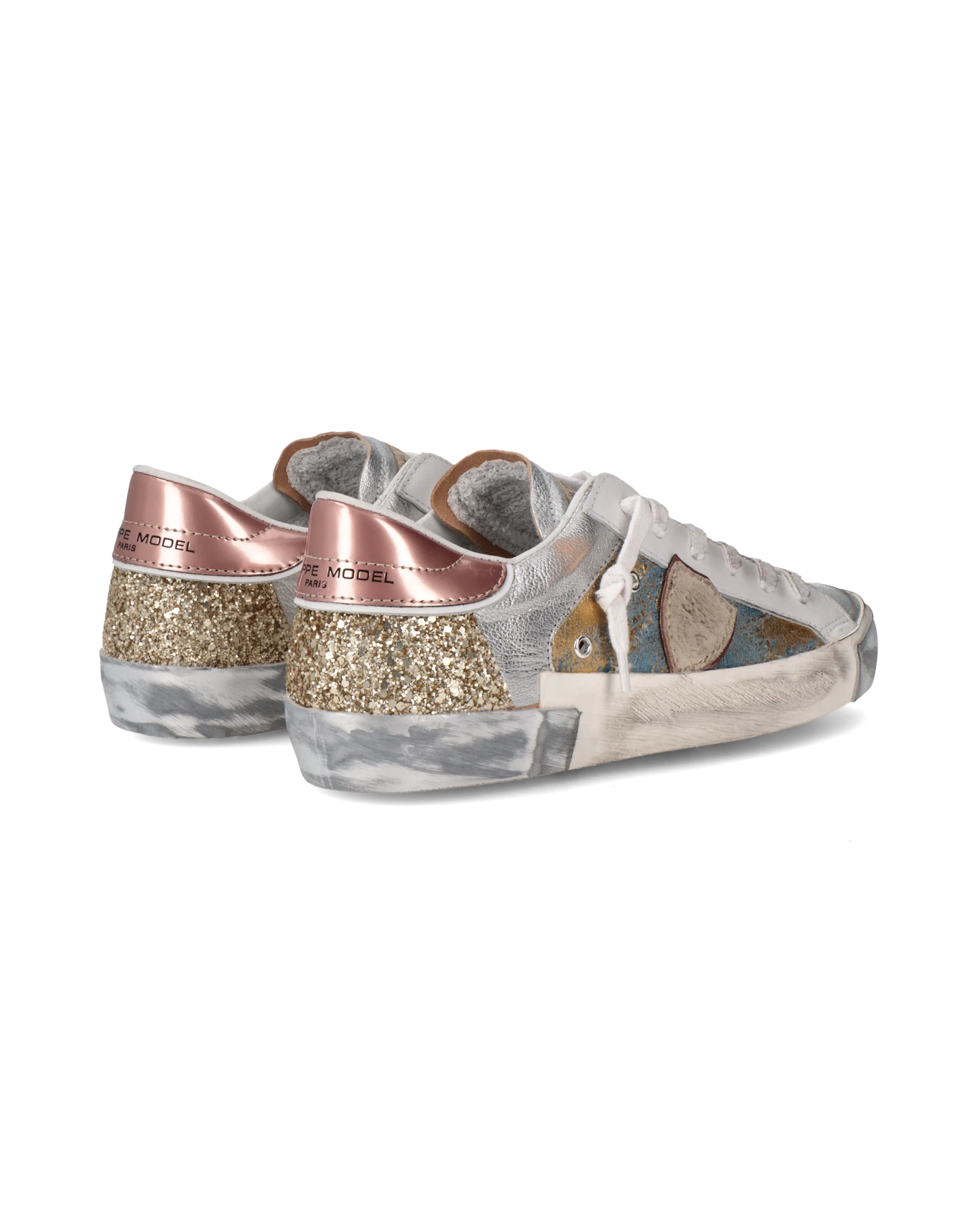 Sneakers Prsx Tennis Women, Light Blue Gold - Image 3