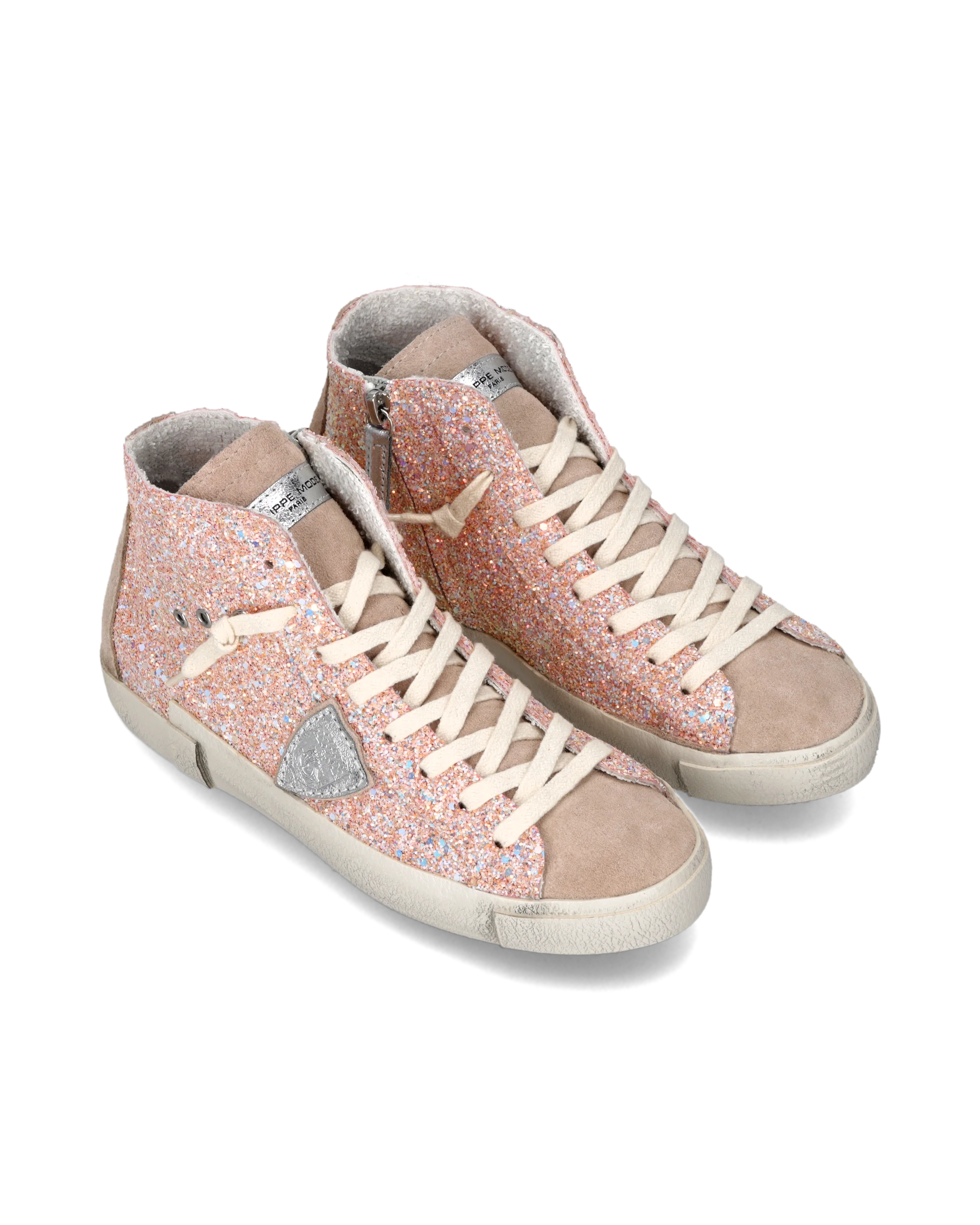 Sneakers Prsx Women with glitter upper, Light Pink - Image 2