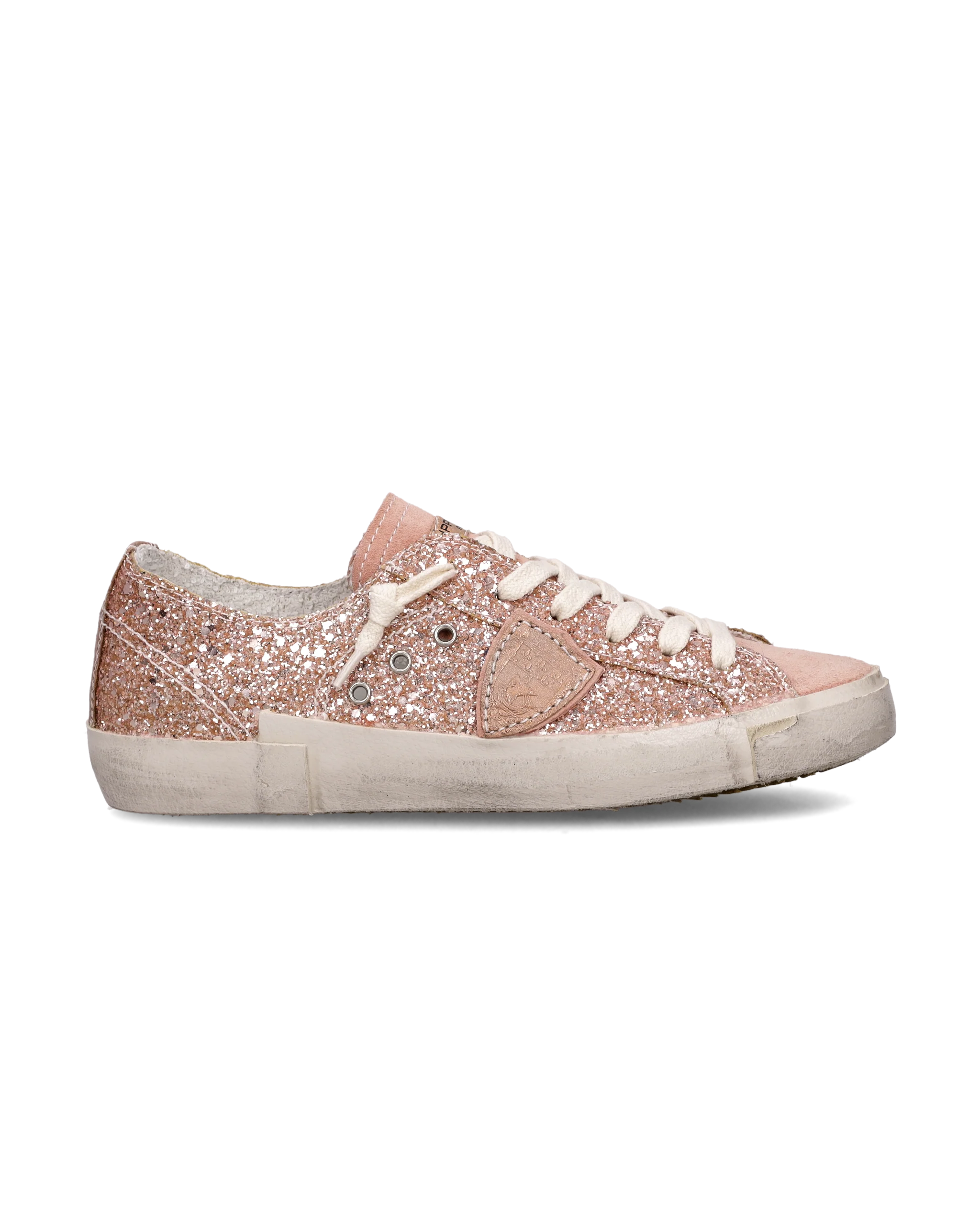 Sneakers Prsx Tennis Women with glitter upper, Pink