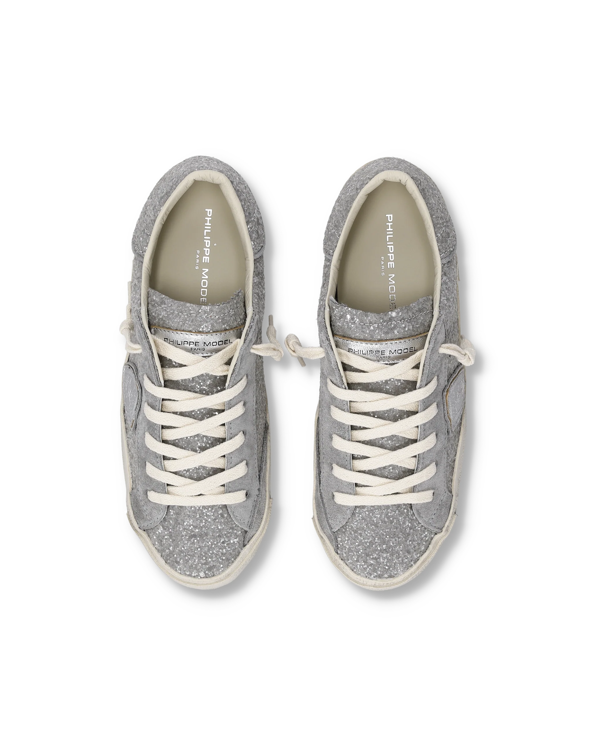 Sneakers Prsx Women with glitter upper, Silver - Image 4