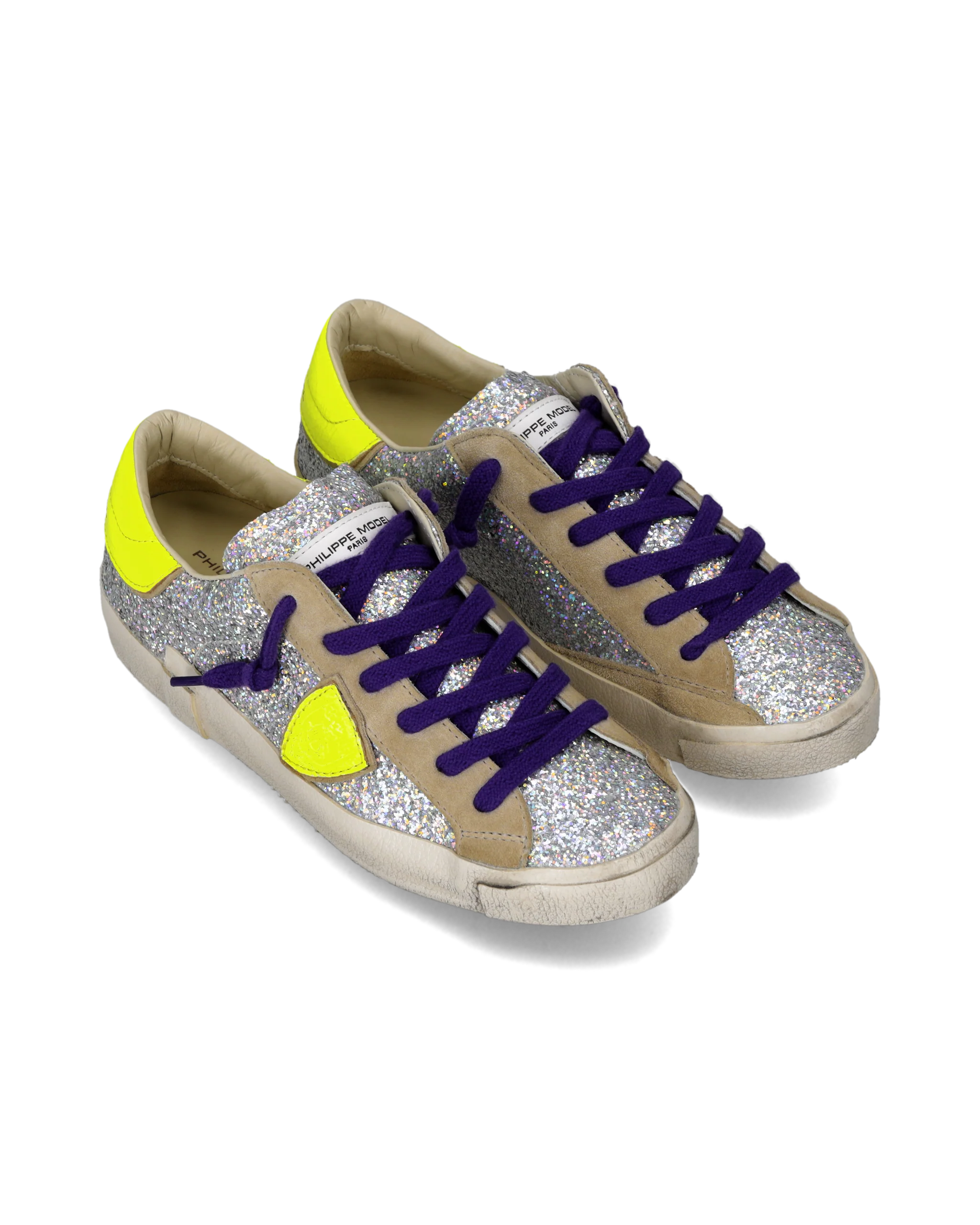 Sneakers Prsx Women, Silver Neon Yellow - Image 2