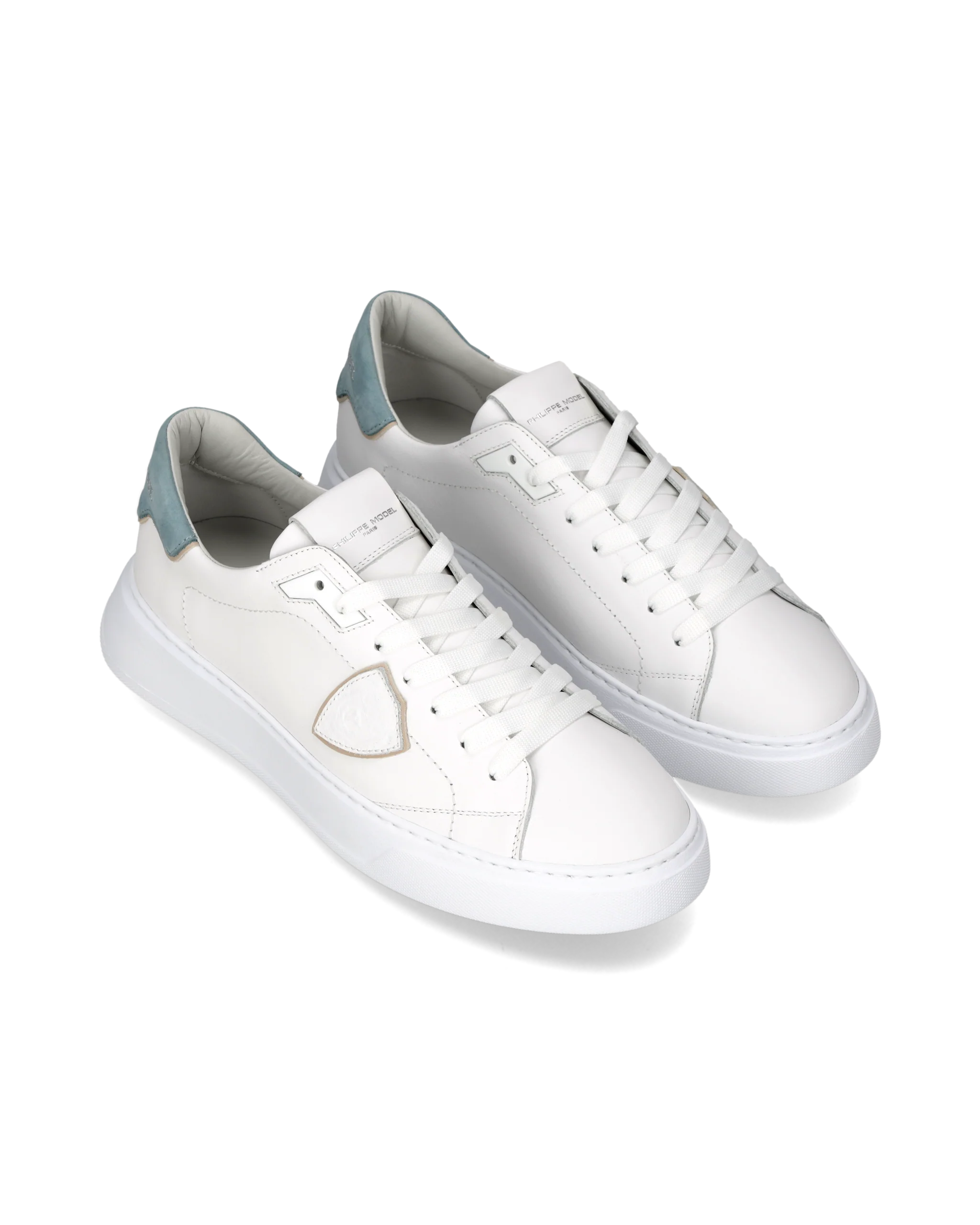 Sneakers Temple Men, White Light Blue - Image 2