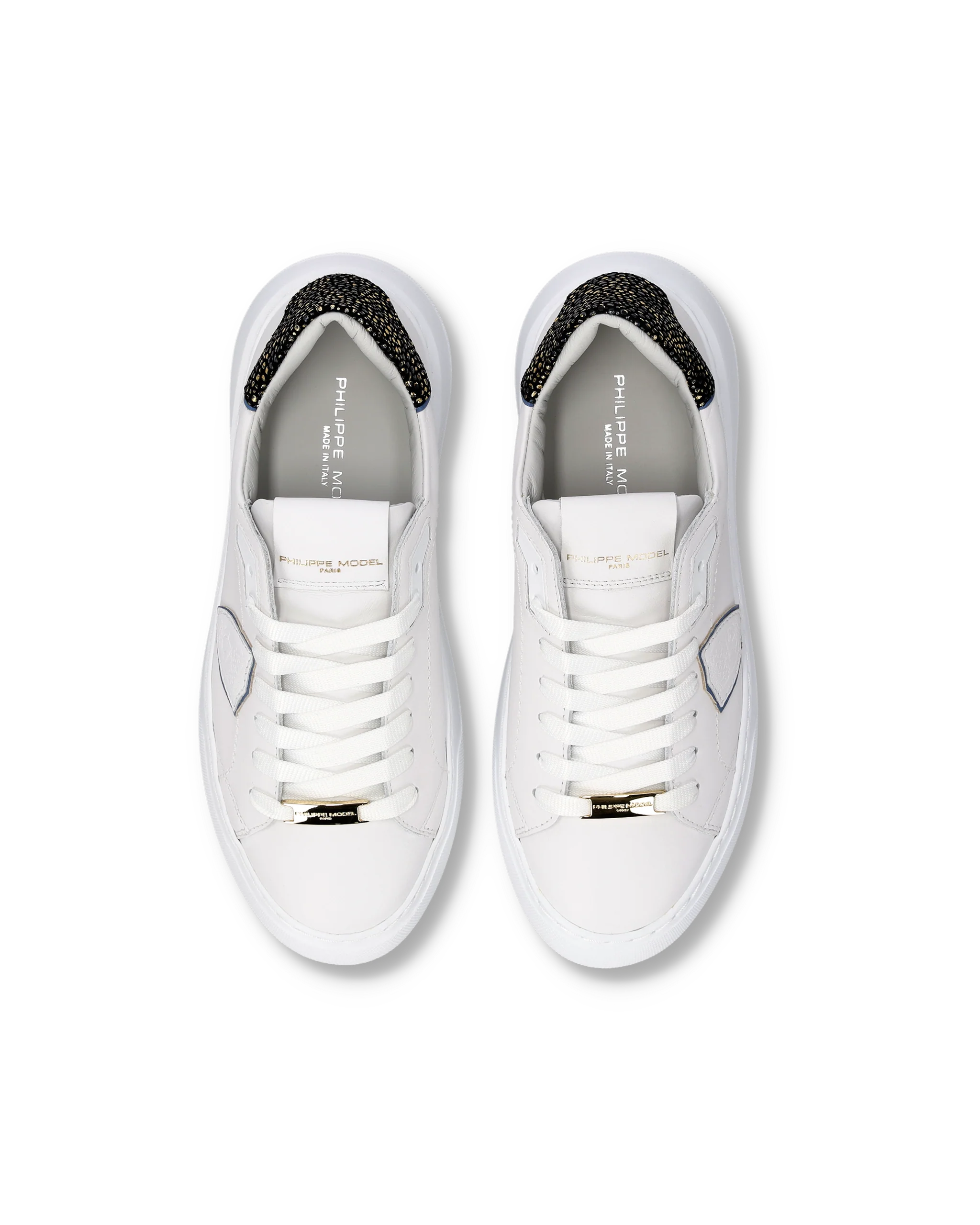Sneakers Temple Tennis Women, White Black - Image 4