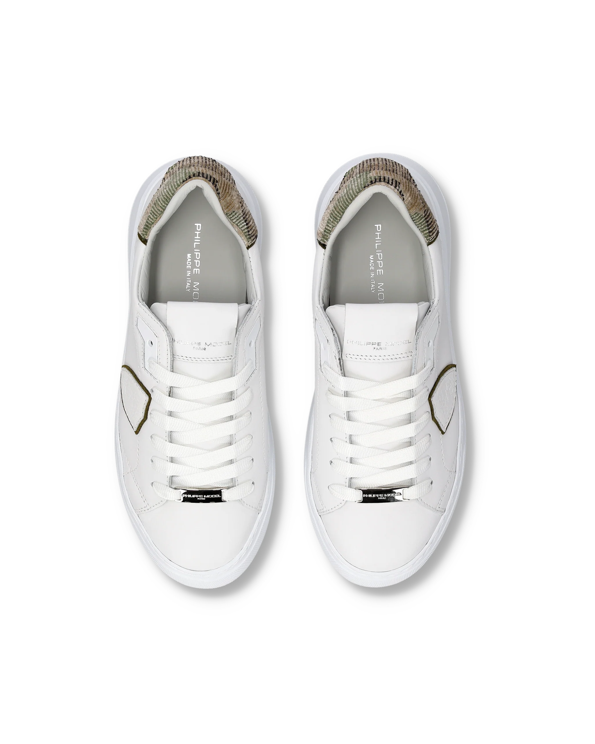 Sneakers Temple Tennis Women, White Camouflage - Image 4