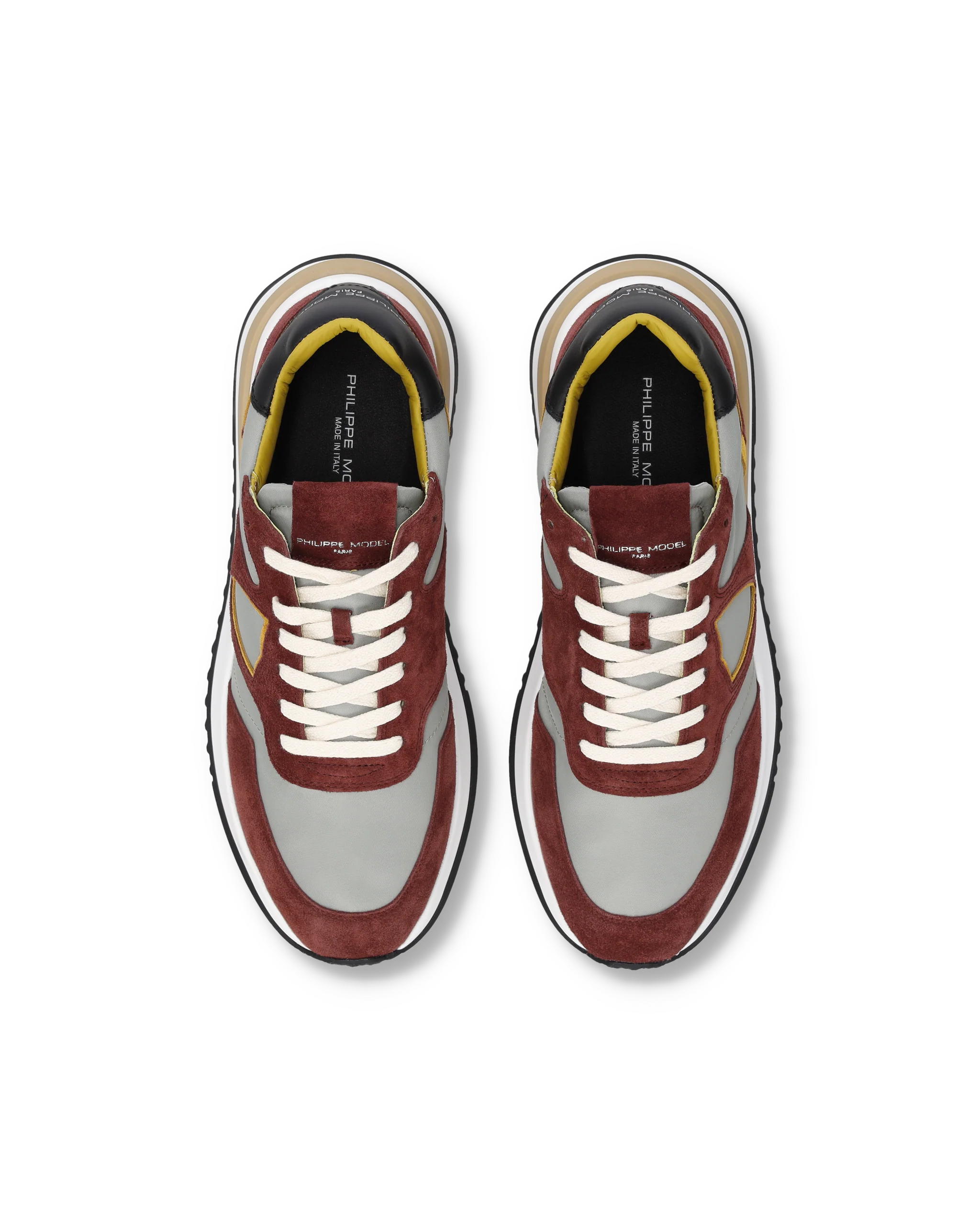 Sneakers Tropez 2.1 Running Men, Burgundy Grey - Image 4