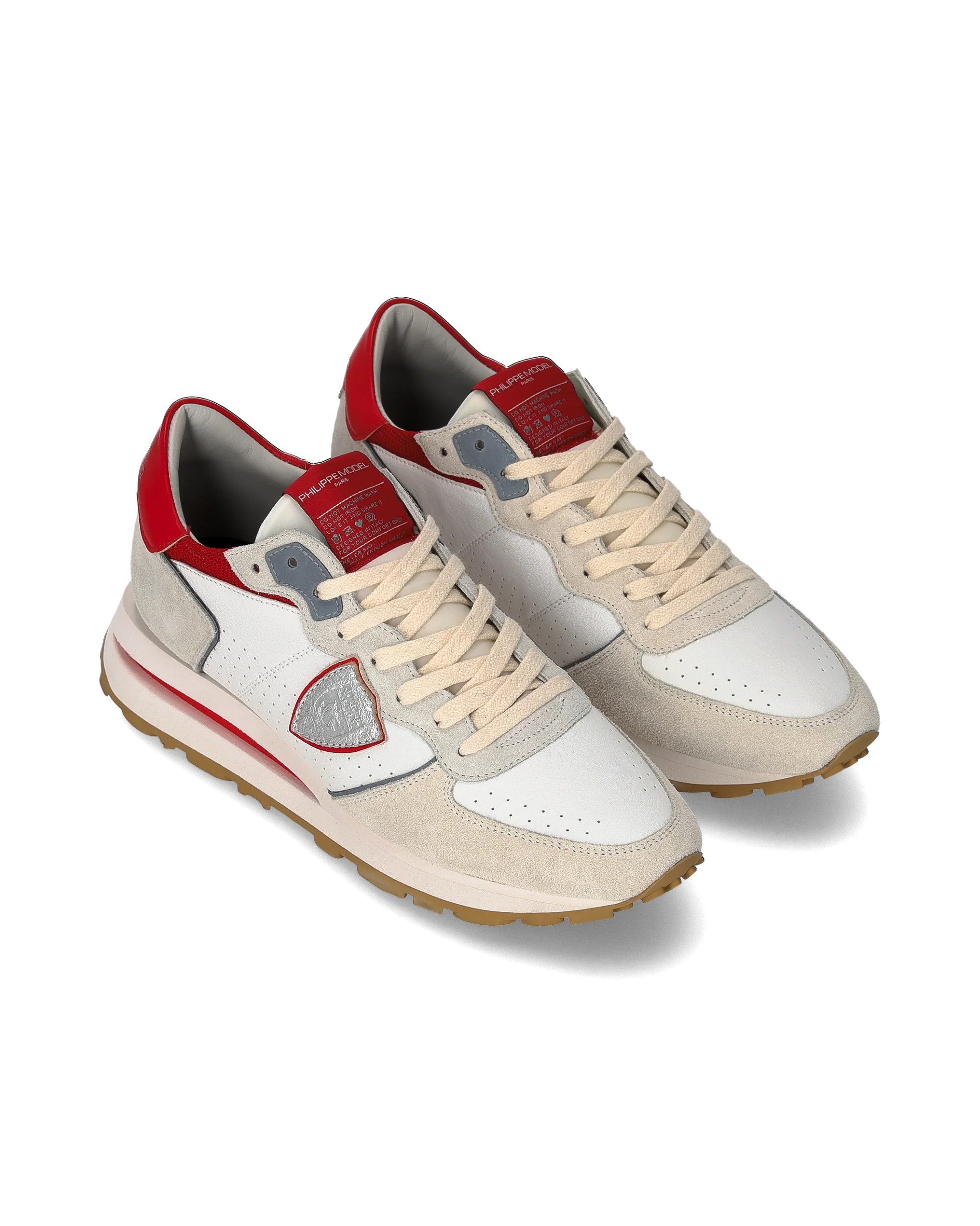 Sneakers Tropez Haute Running Men, White Red - Image 2