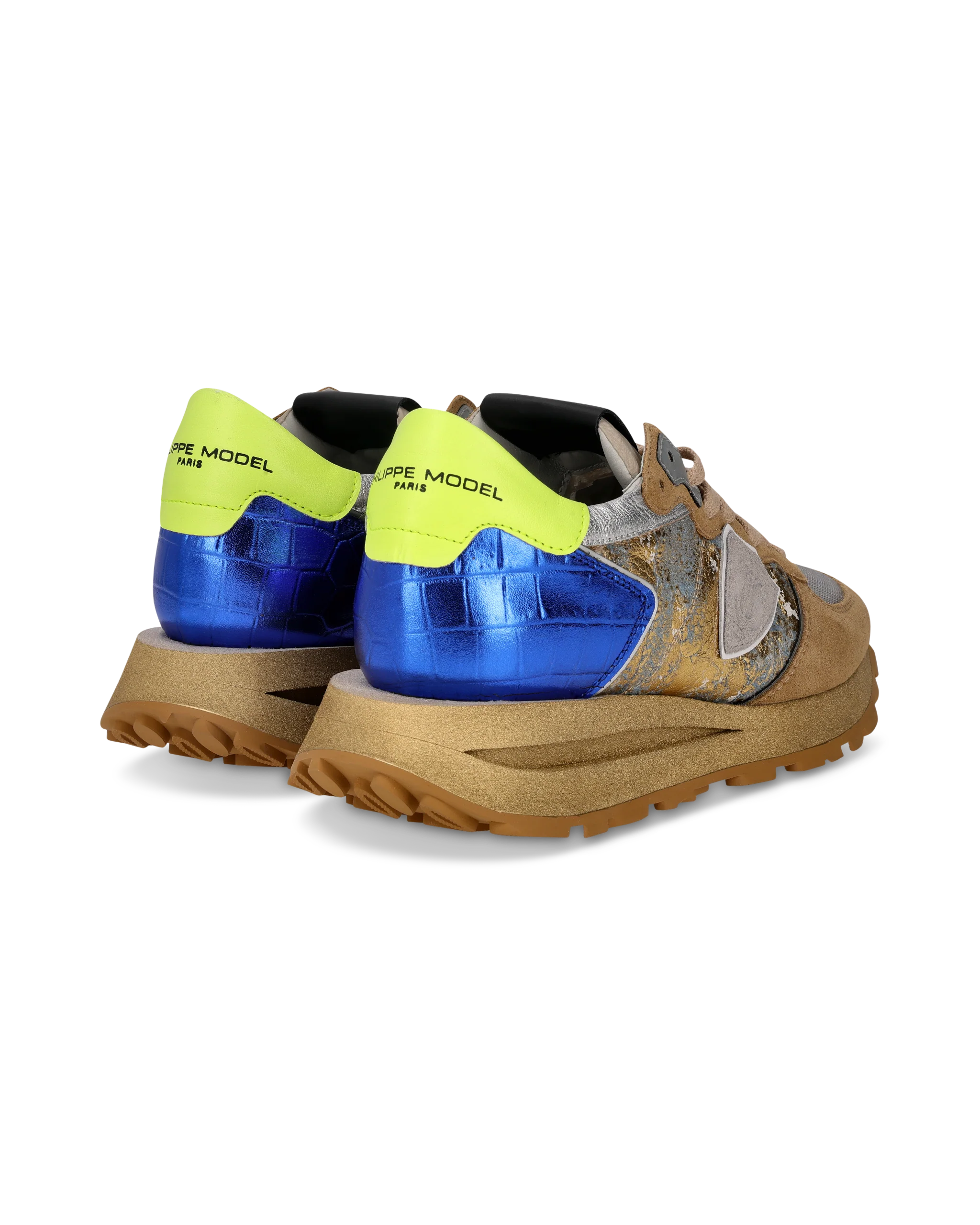 Sneakers Tropez Haute Running Women, Beige Blue - Image 3