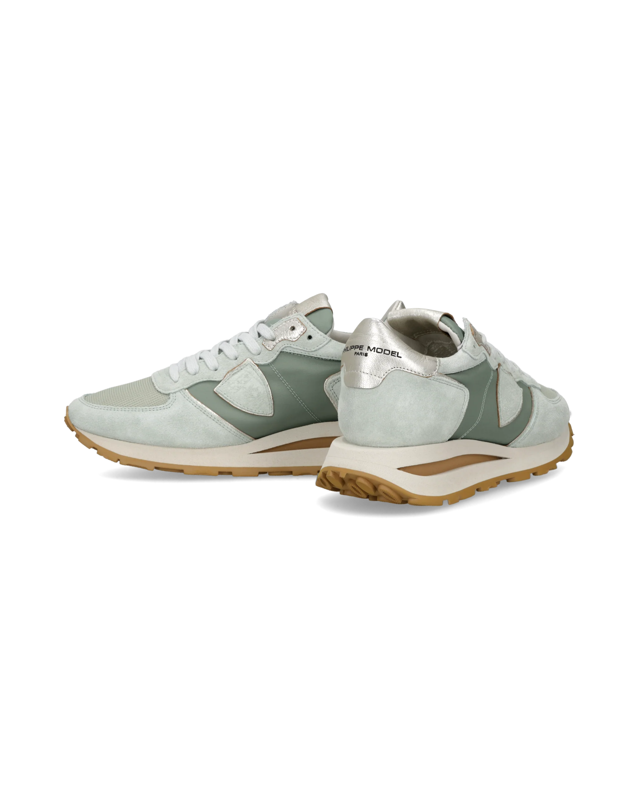 Sneakers Tropez Haute Women with metallic details, Aquamarine - Image 6