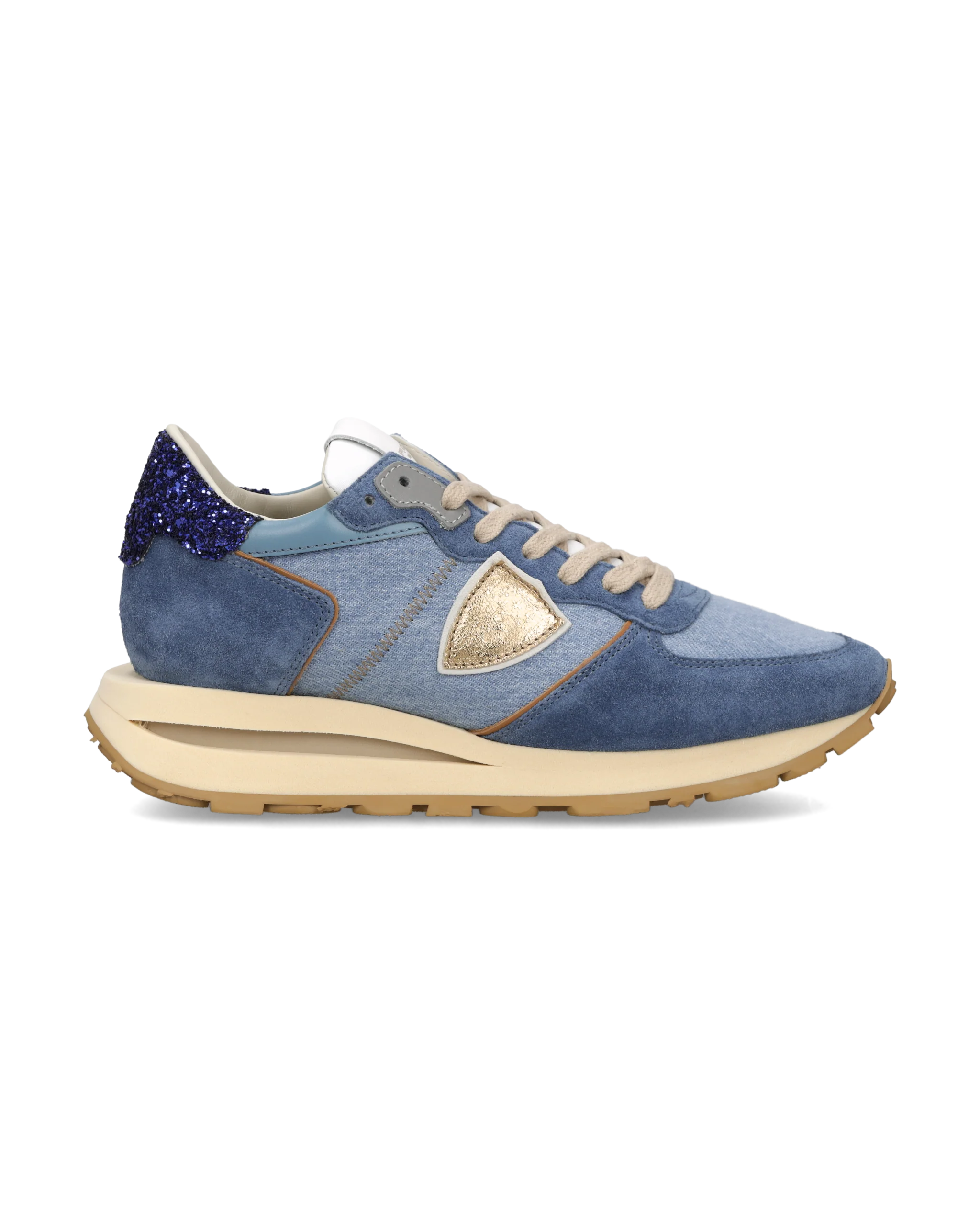 Sneakers Tropez Haute Women, Blue Denim