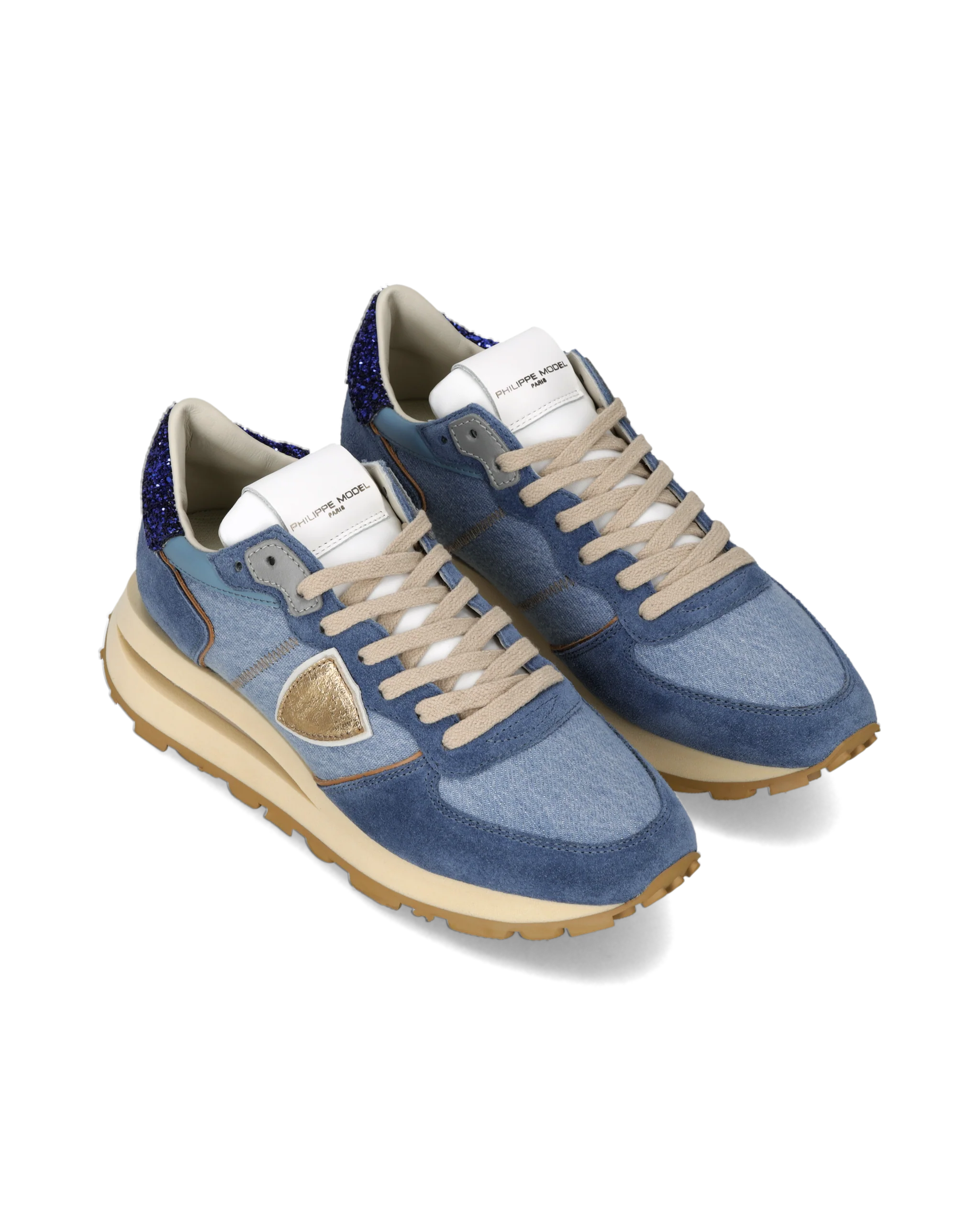 Sneakers Tropez Haute Women, Blue Denim - Image 2