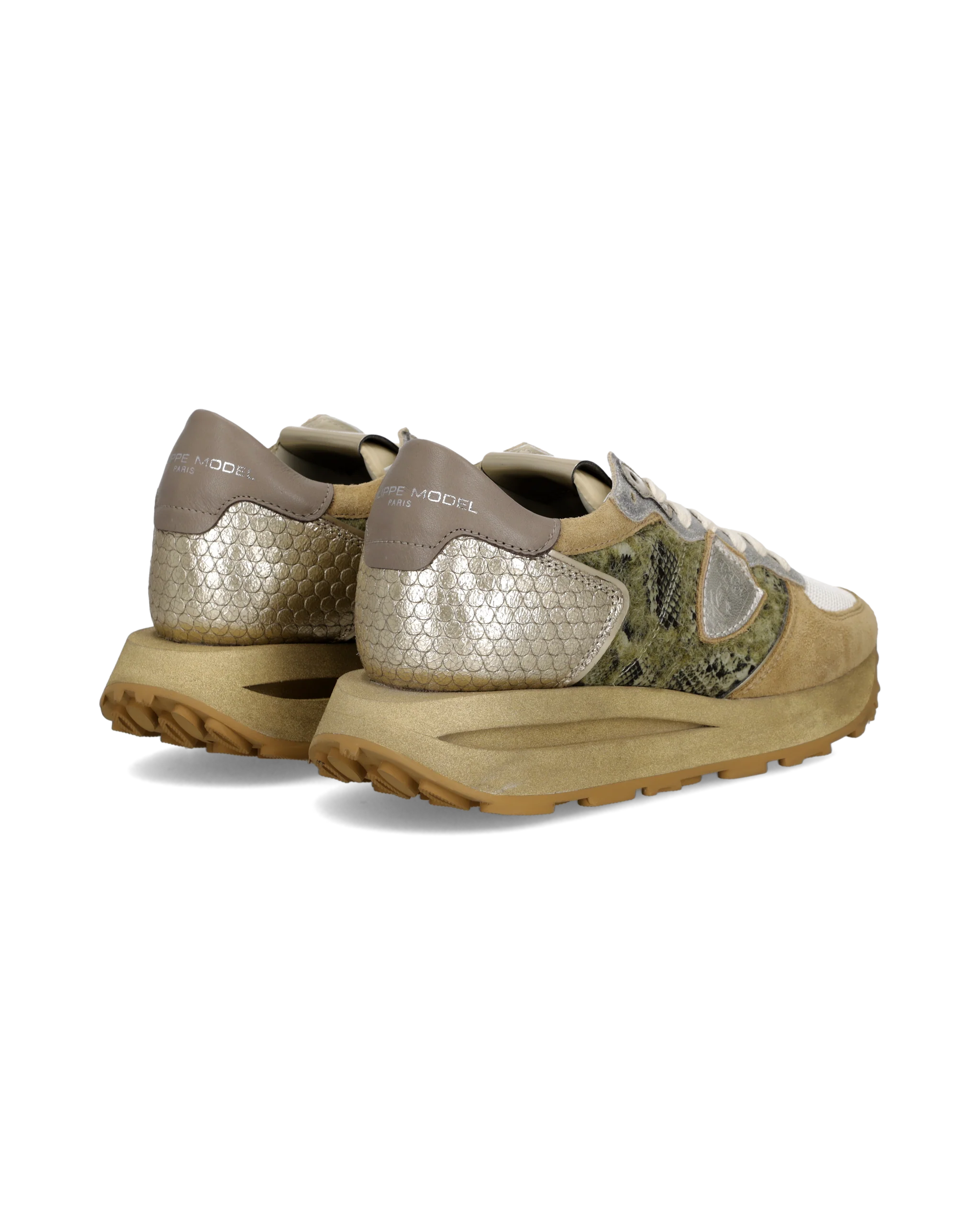 Sneakers Tropez Haute Running Women, Green Beige - Image 3
