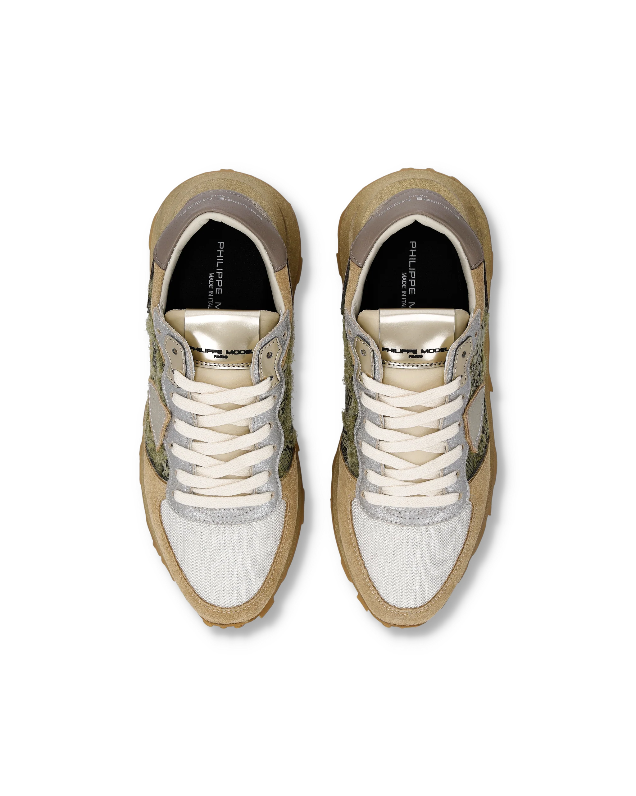Sneakers Tropez Haute Running Women, Green Beige - Image 4