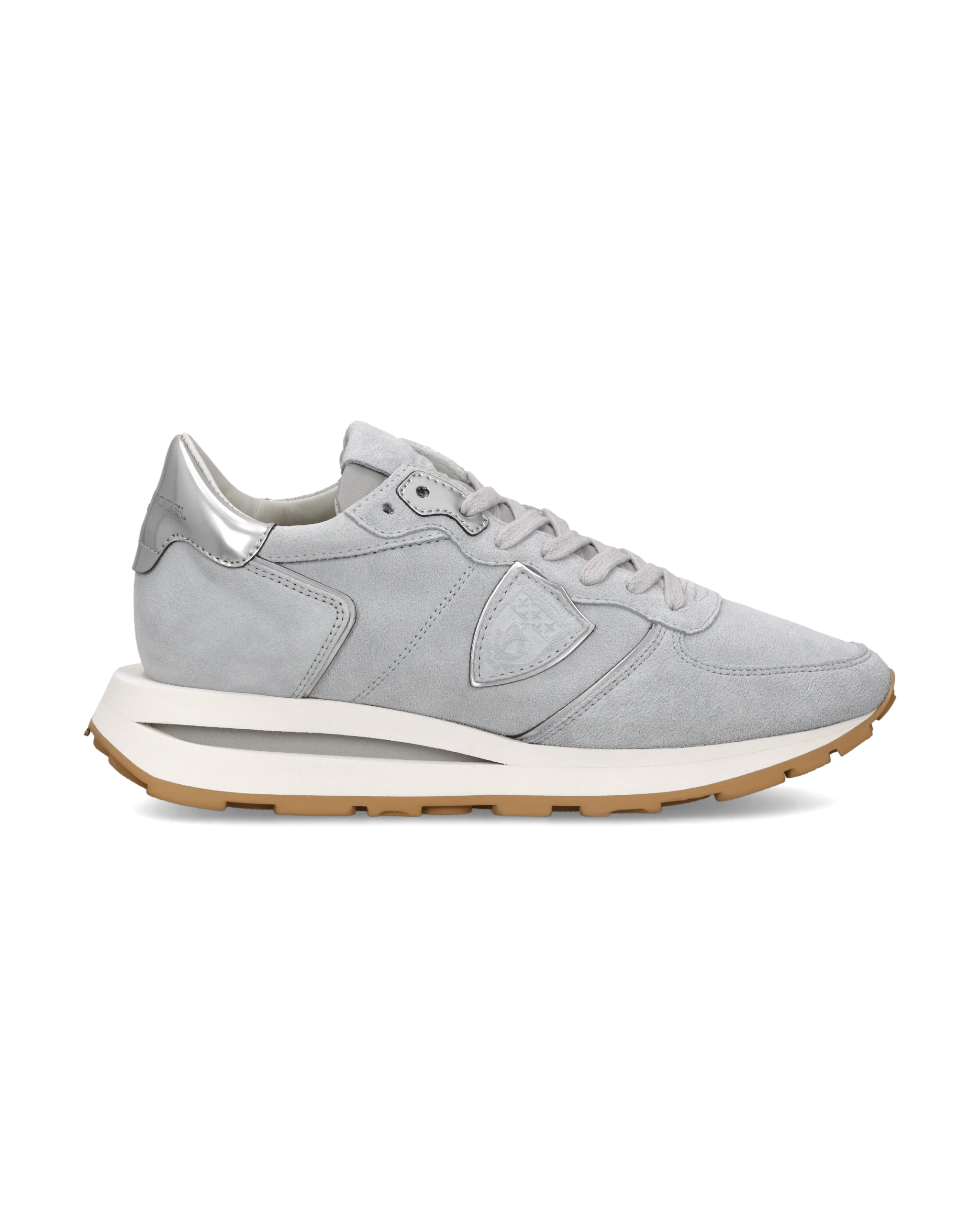 Sneakers Tropez Haute Women with metallic details, Light Blue