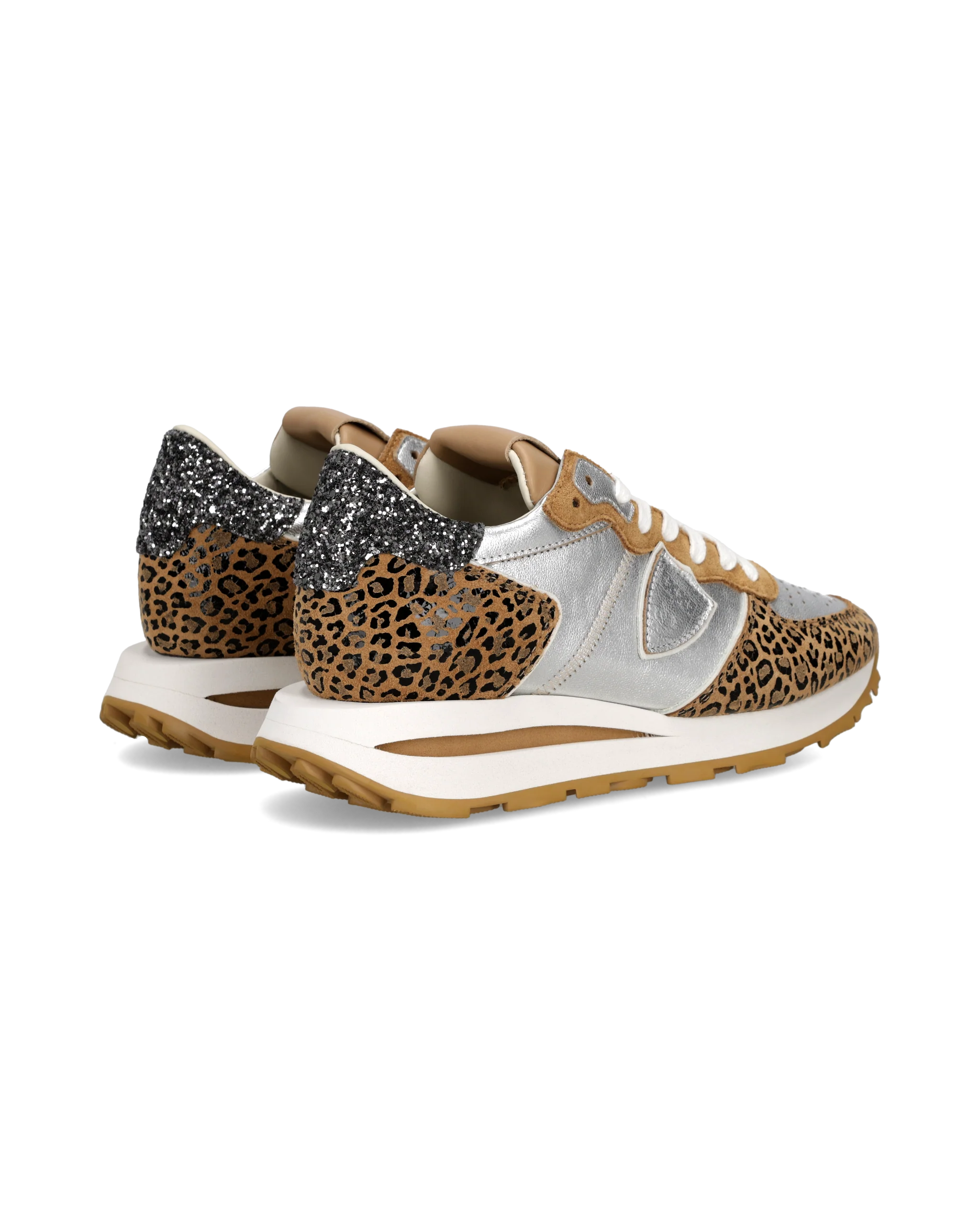 Sneakers Tropez Haute Women, Silver Animal-Print - Image 3